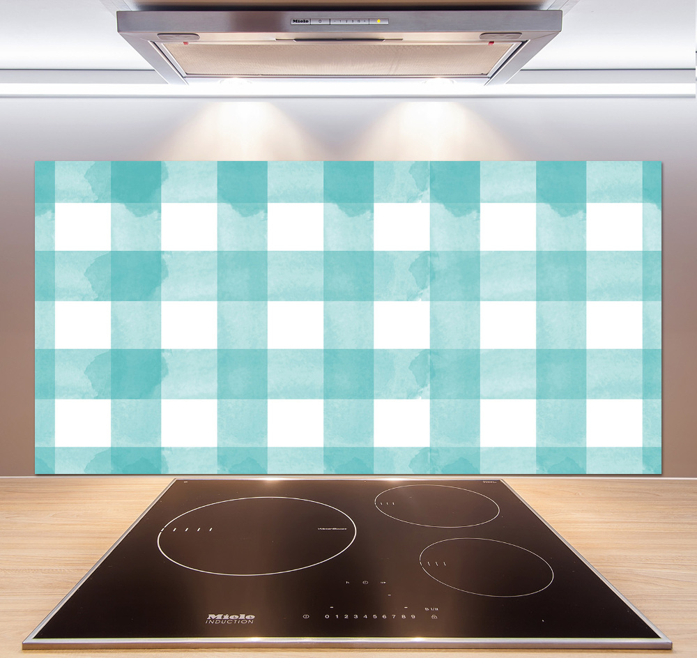 Glass splashback Blue grille