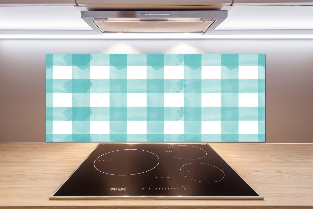 Glass splashback Blue grille