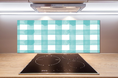 Glass splashback Blue grille