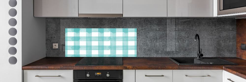 Glass splashback Blue grille