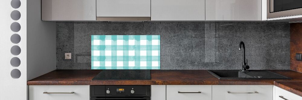 Glass splashback Blue grille