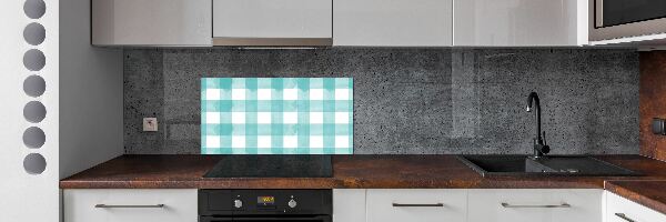 Glass splashback Blue grille