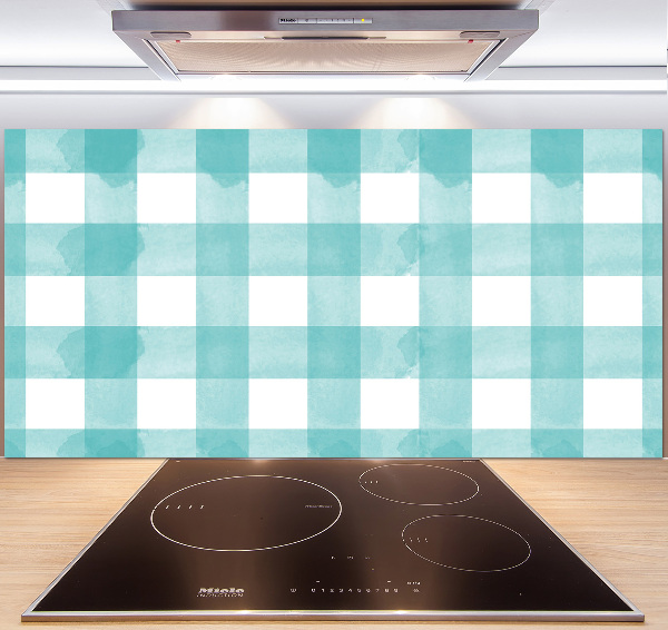 Glass splashback Blue grille