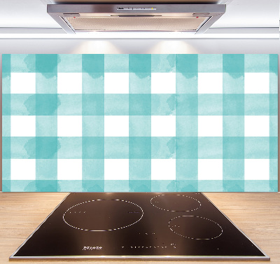 Glass splashback Blue grille