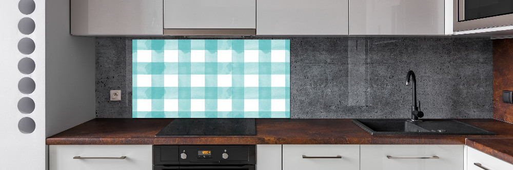 Glass splashback Blue grille