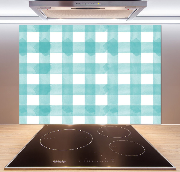 Glass splashback Blue grille