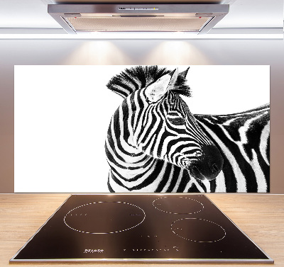 Cooker splashback Zebra in the snow