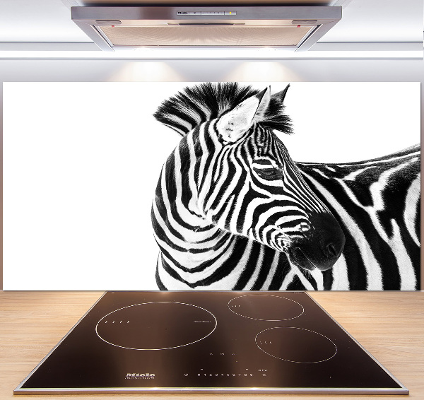 Cooker splashback Zebra in the snow