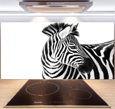 Cooker splashback Zebra in the snow