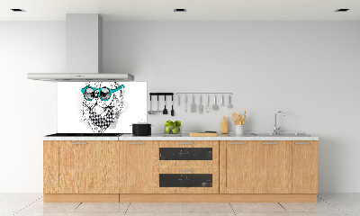 Cooker splashback Cat with glasses