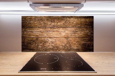 Glass splashback Wooden background