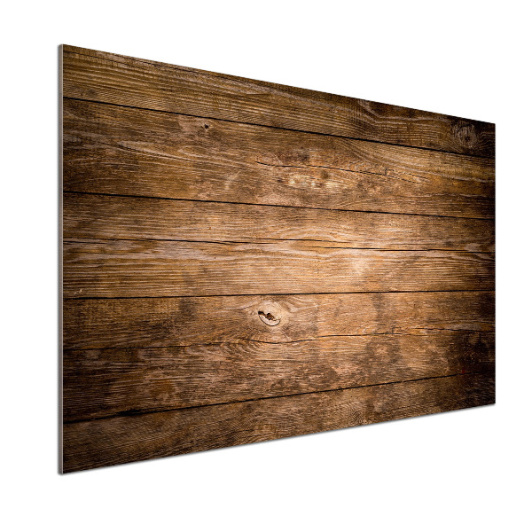 Glass splashback Wooden background