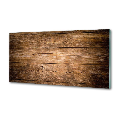 Glass splashback Wooden background