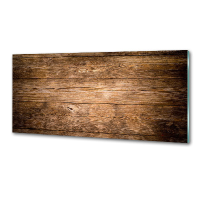 Glass splashback Wooden background