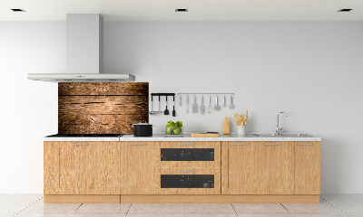 Glass splashback Wooden background