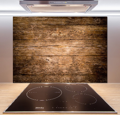 Glass splashback Wooden background