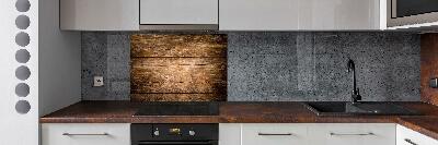 Glass splashback Wooden background