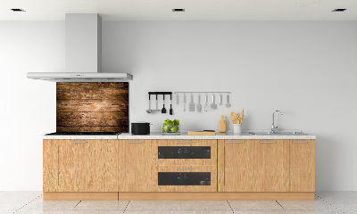 Glass splashback Wooden background