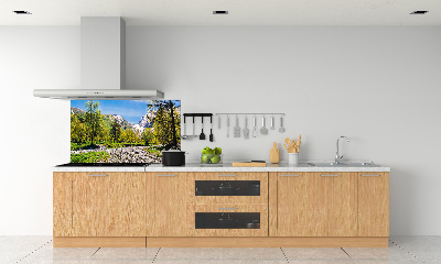 Cooker splashback River in the mountains