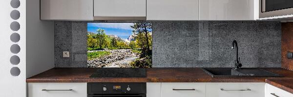 Cooker splashback River in the mountains