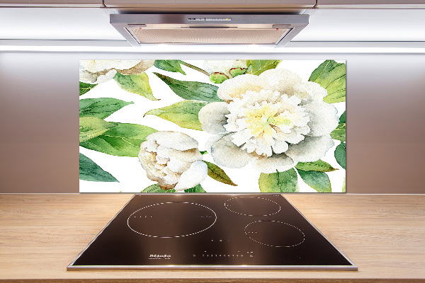 Cooker splashback Peonies