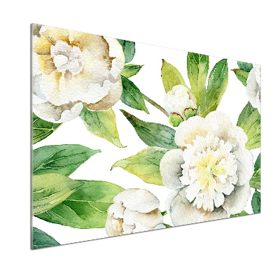 Cooker splashback Peonies