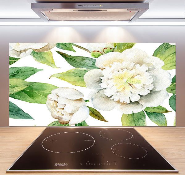 Cooker splashback Peonies