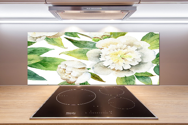 Cooker splashback Peonies