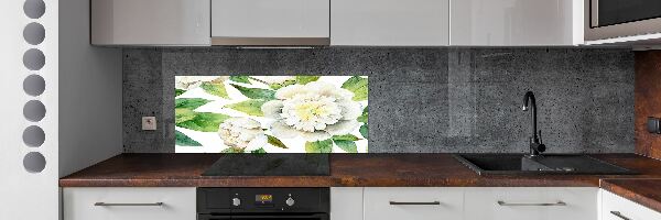 Cooker splashback Peonies