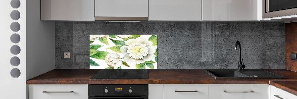 Cooker splashback Peonies