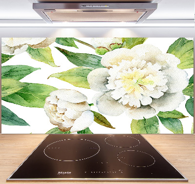 Cooker splashback Peonies