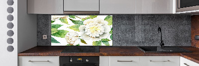 Cooker splashback Peonies