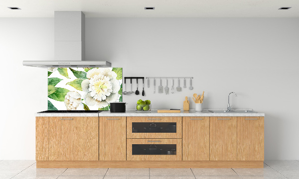 Cooker splashback Peonies