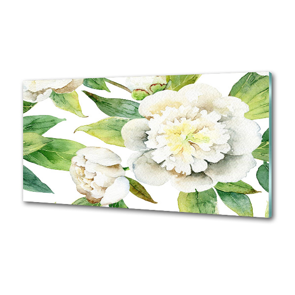 Cooker splashback Peonies