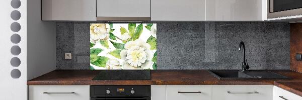 Cooker splashback Peonies