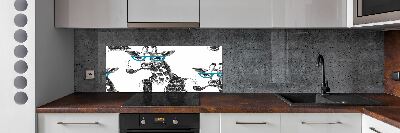 Glass splashback Giraffe with glasses