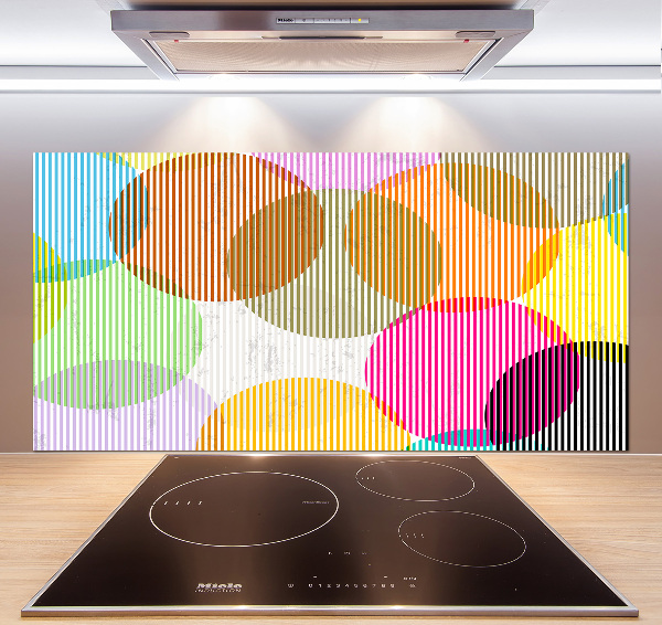 Kitchen wall panels Colorful wheels