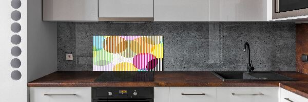 Kitchen wall panels Colorful wheels