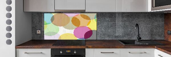 Kitchen wall panels Colorful wheels