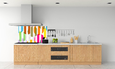 Kitchen wall panels Colorful wheels