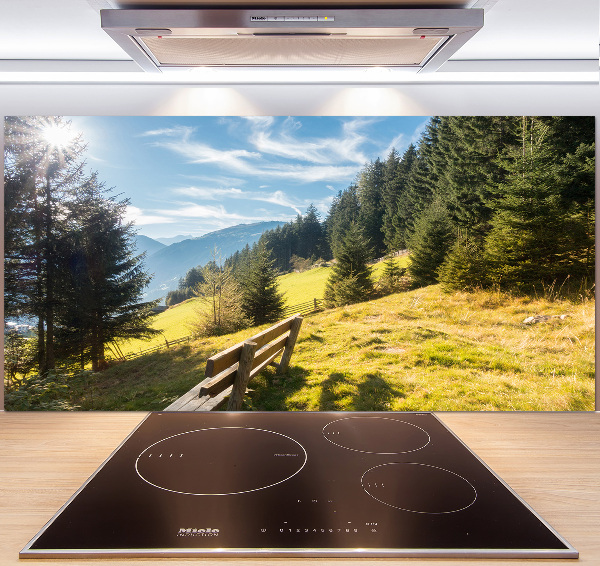 Cooker splashback Autumn in the mountains