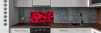 Cooker splashback Drops on roses