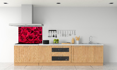 Cooker splashback Drops on roses