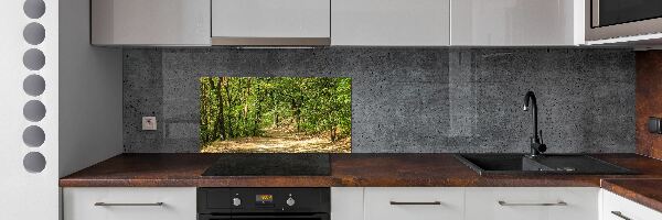 Cooker splashback Forest track