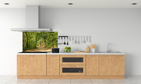 Cooker splashback Forest track