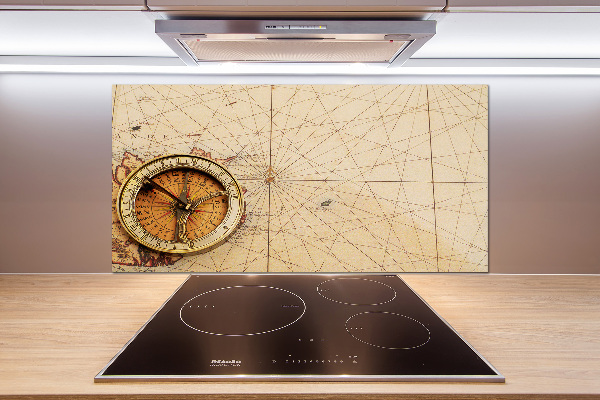 Cooker splashback Compass on the map