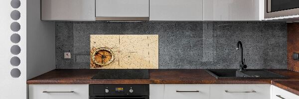 Cooker splashback Compass on the map