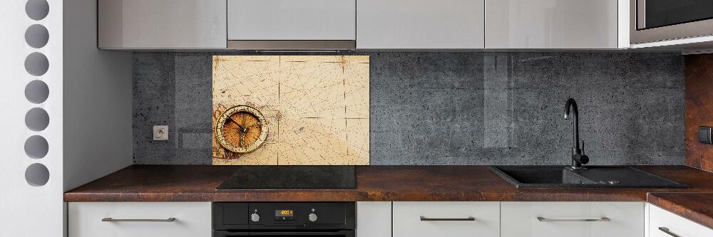 Cooker splashback Compass on the map