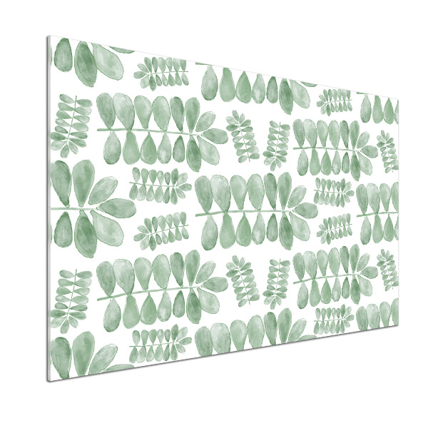 Cooker splashback Green leaves