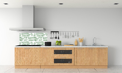 Cooker splashback Green leaves